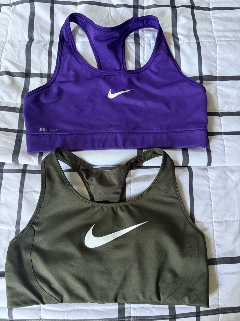 Nike Women’s Dri-FIT Purple & Olive Sports Swim Tops